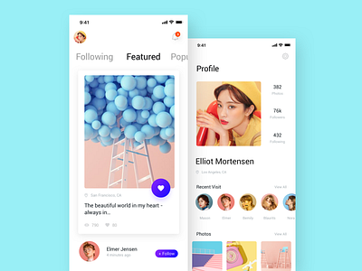 Social Network App-02 app design ui ux