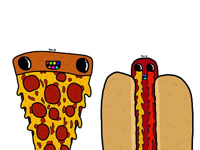 Pizza and Hotdog