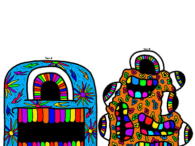 Monsters #3 art artist artwork bold colour colourful colours design digital digital illustration digitalart draw drawing illustrate illustration illustrator monster pattern patterns work