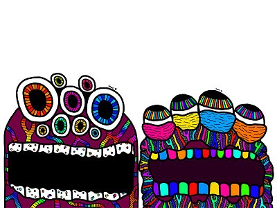 Monsters #4 art artist artwork colour colourful colours design digital digital illustration digitalart draw drawing illustrate illustration illustrator monster pattern patterns work