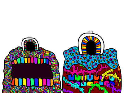 Monsters #5 art artist artwork colour colourful colours design digital digital illustration digitalart draw drawing illustrate illustration illustrator monster pattern patterns work