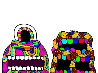 Monsters #6 art artist artwork colour colourful colours design digital digital illustration digitalart draw drawing illustrate illustration illustrator monster pattern patterns work