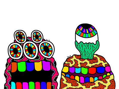 Monsters #7 art artist artwork colour colourful colours design digital digital illustration digitalart draw drawing illustrate illustration illustrator monster pattern patterns work