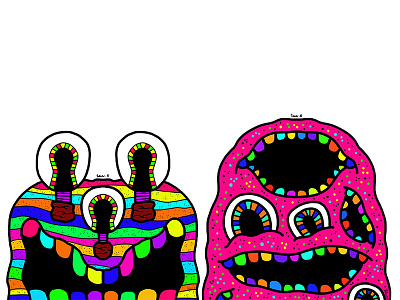 Monsters #9 art artist artwork colour colourful colours design digital digital illustration digitalart draw drawing illustrate illustration illustrator monster pattern patterns work