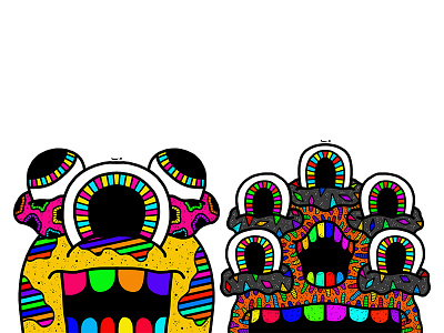 Monsters #13 art artist artwork colour colourful colours design digital digital illustration digitalart draw drawing illustrate illustration illustrator monster pattern patterns work