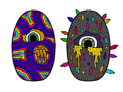 Mystic and Crystal Dragon Eggs art artist artwork colour colourful colours design digital digital illustration digitalart dragon draw drawing egg illustrate illustration illustrator pattern patterns work