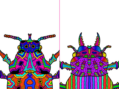 Beetles #4 art artist artwork beetle colour colourful colours design digital digital illustration digitalart draw drawing illustrate illustration illustrator pattern patterns symmetry work