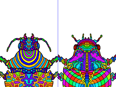 Beetles #5 art artist artwork beetle colour colourful colours design digital digital illustration digitalart draw drawing illustrate illustration illustrator pattern patterns symmetry work