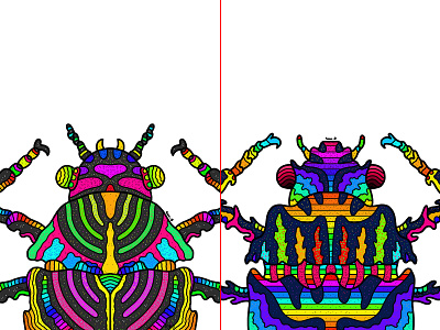 Beetles #6 art artist artwork beetle colour colourful colours design digital digital illustration digitalart draw drawing illustrate illustration illustrator pattern patterns symmetry work