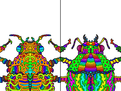 Beetles #7 art artist artwork colour colourful colours design digital digital illustration digitalart draw drawing illustrate illustration illustrator pattern patterns symmetrical symmetry work