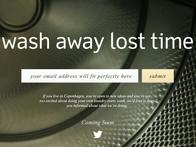 Wash Away Lost Time startup web
