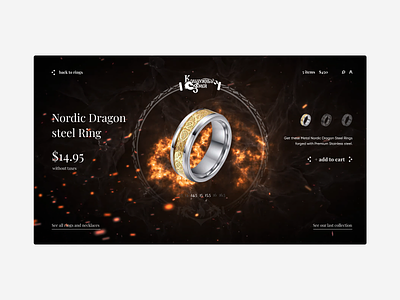 Concept 11/100 jewelry rings store concept design inspiration landing page site sketch typography ui ux website