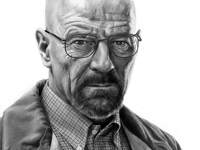 Walter White - Digital Pencil Sketch by Paul Robinson on Dribbble