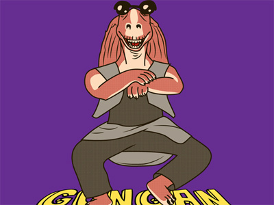 Gungan Style binks gangnam gangnam style gungan jar jar parody redbubble star wars style tee teefury threadless tshirt