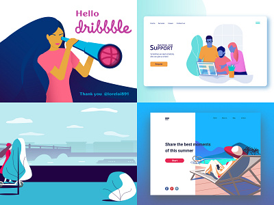 #Top4Shots on Dribbble from 2018 illustration
