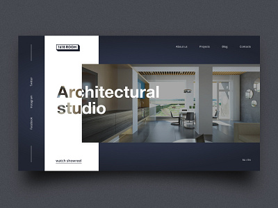 Architectural studio homepage interior studio ui webdesign