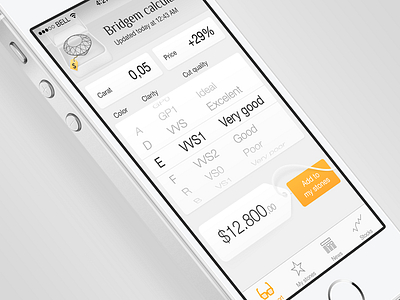 Diamond cut price calculator app ios ios7 iphone