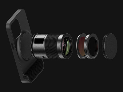 Exploded view of a magnetic camera system concept