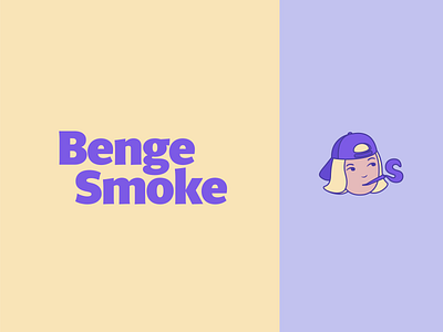 Benge Smoke brand brand identity branding illustration logo logotype mark purple type typography yellow