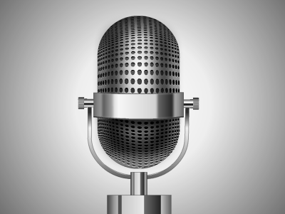 Microphone app flash icon microphone stainless steel texture vector