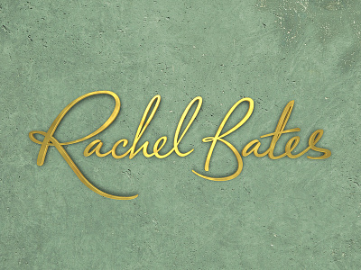 Rachel Bates Interiors 3D Brandmark branding hand lettering logo logo 3d logo design type typogaphy