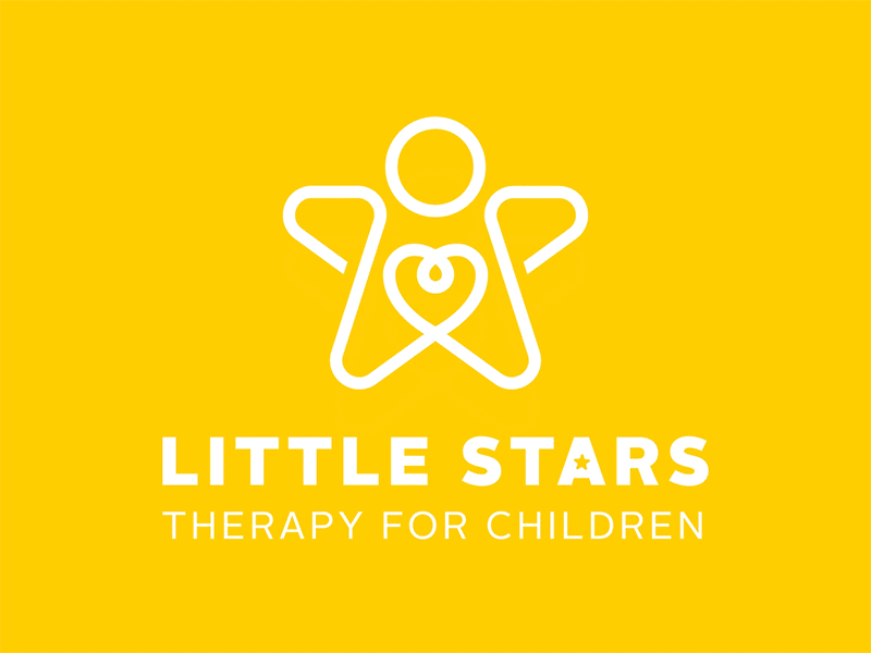 Little Stars, Therapy for Children Brand Bumper animation animation 2d brand bumper branding children heart logo star therapy