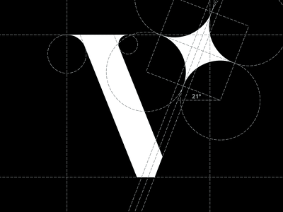 V logomark grid logo logogrid logomark star v
