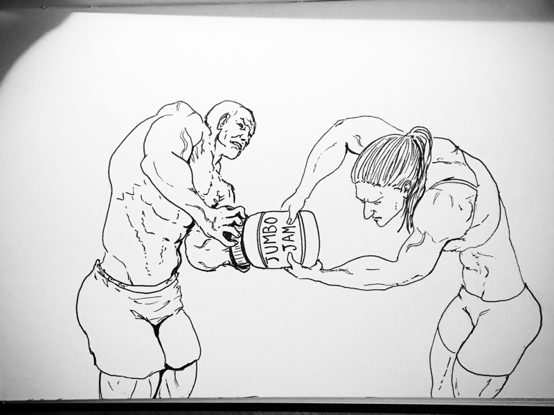 Team workout mission impossible jam jar bodybuilders workout daily sketch sketch