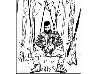 master lumberjack daily sketch drawing ink drawing sketch