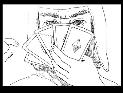 Card game daily sketch drawing fantasy art illustration ink drawing sketch