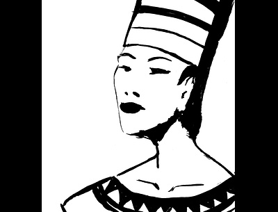 Egyptian lady daily sketch drawing fantasy art ink drawing sketch