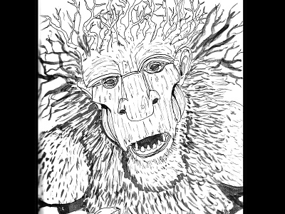 Jungle elder art daily sketch drawing fantasy fantasy art illustration ink drawing sketch