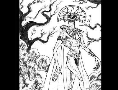 Lord of death daily sketch drawing fantasy art illustration ink drawing sketch