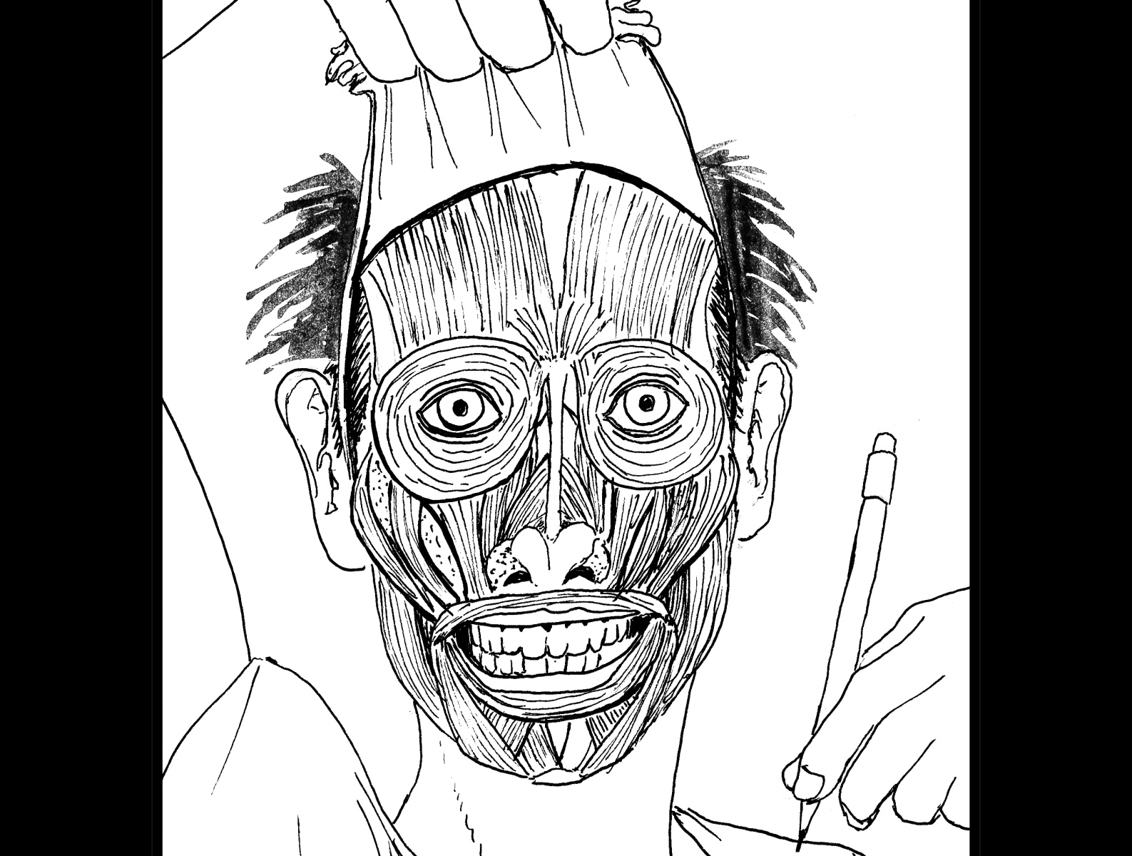 Face anatomy study by Magoro Graphics Mario A. Gonzalez Robert on