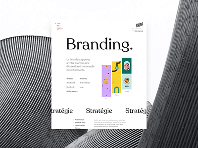 Bruno Services agenceme agency agency branding brand design bruno graphicdesign motion design ui uiuxdesign webdesign