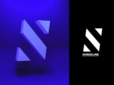 Shredline Supplements Logotype 3d cinema4d illustrator logo logo design logotype protein shredline