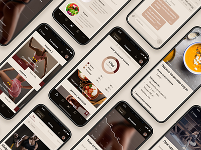 My Mission App app clean design fitness flat food ios minimal mobile modern nutrition sport training ui ux