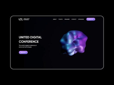 UDC - Website 3d animation branding colorful conference design landing ui ux web website