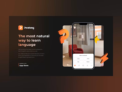 PickLang - Homepage ai animation app branding corporate design education homepage illustration landing language logo product typography ui ux web website
