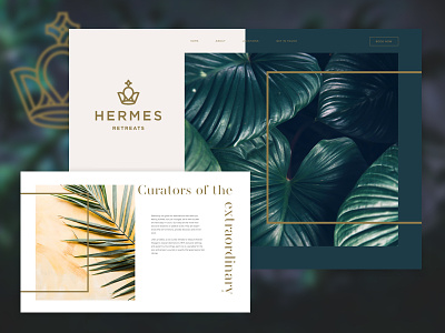 Hermes Retreats + Hello Dribbble! design hermes photoshop sketch ui web