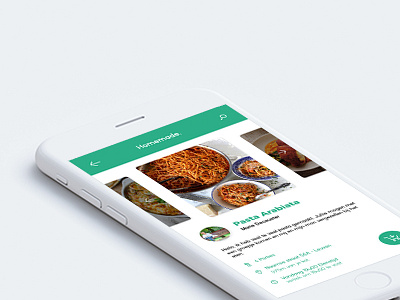Homemade, a food community for cooking lovers and students app community design food order ui ux