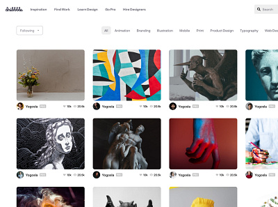 Dribbble ui user interface visual design