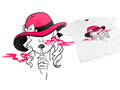 The second illustration in a pack for vape shop design girl illustration pink smoggy smoke smoking t shirt t shirt design vape vaper vector