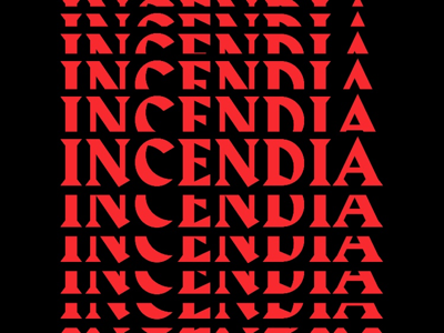 Incendia ignition type typography