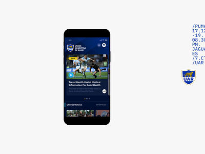 UAR - Mobile App app design figma interfase design product design rugby rugbyapp sportsapp ui uidesign userinterfase ux uxdesign