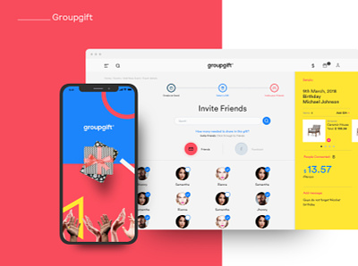 Groupgift app design figma product design uidesign uxdesign web