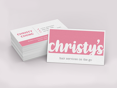 Hair Colorist Business Cards branding business card business card design design minimal pink typography