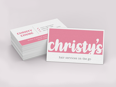 Hair Colorist Business Cards branding business card business card design design minimal pink typography