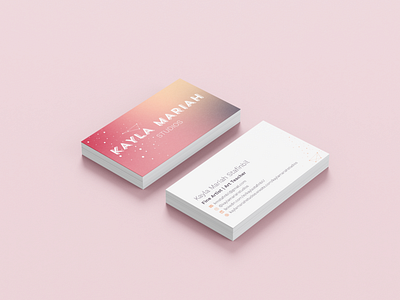 Fine Arts Teacher Business Card branding business card business card design design minimal pink typography