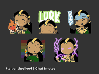 Penthesilea6 Twitch Emotes branding emote emotes for twitch illustration vector